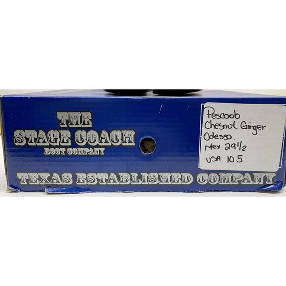 Odessa Sergal Woman's Cowboy Boots Pescaob Chestnut Ginger Size 10.5 - Picture 6 of 16